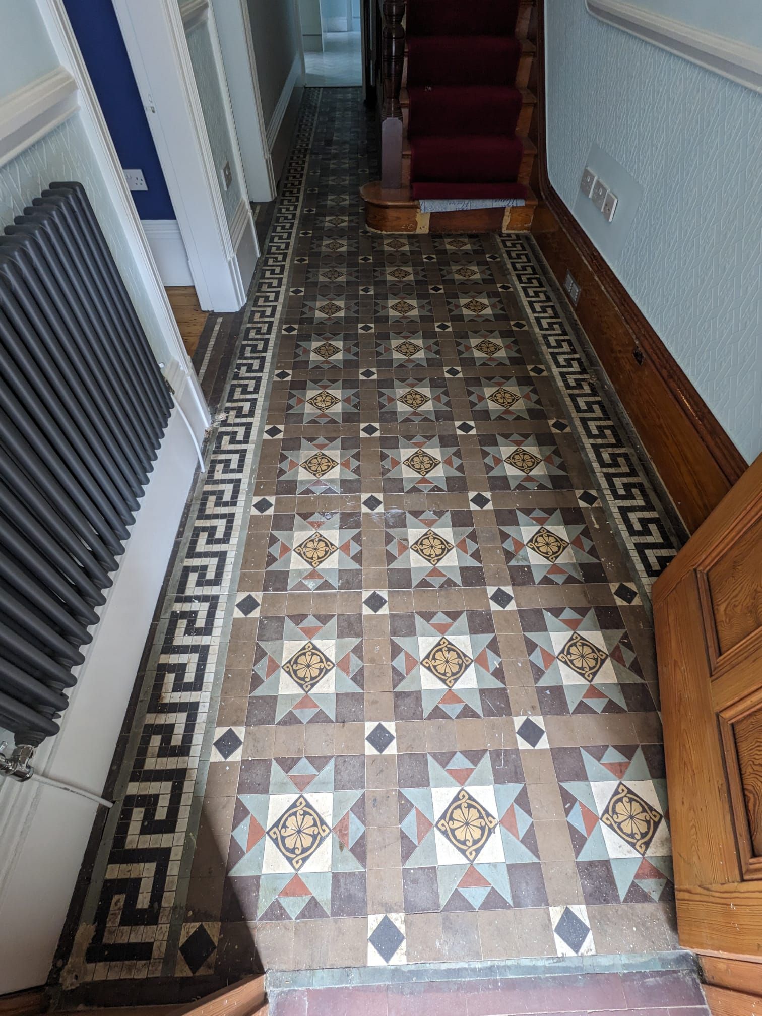 Victorian Minton Tiles restoration restoring deep cleaning sealing hindley wigan bolton