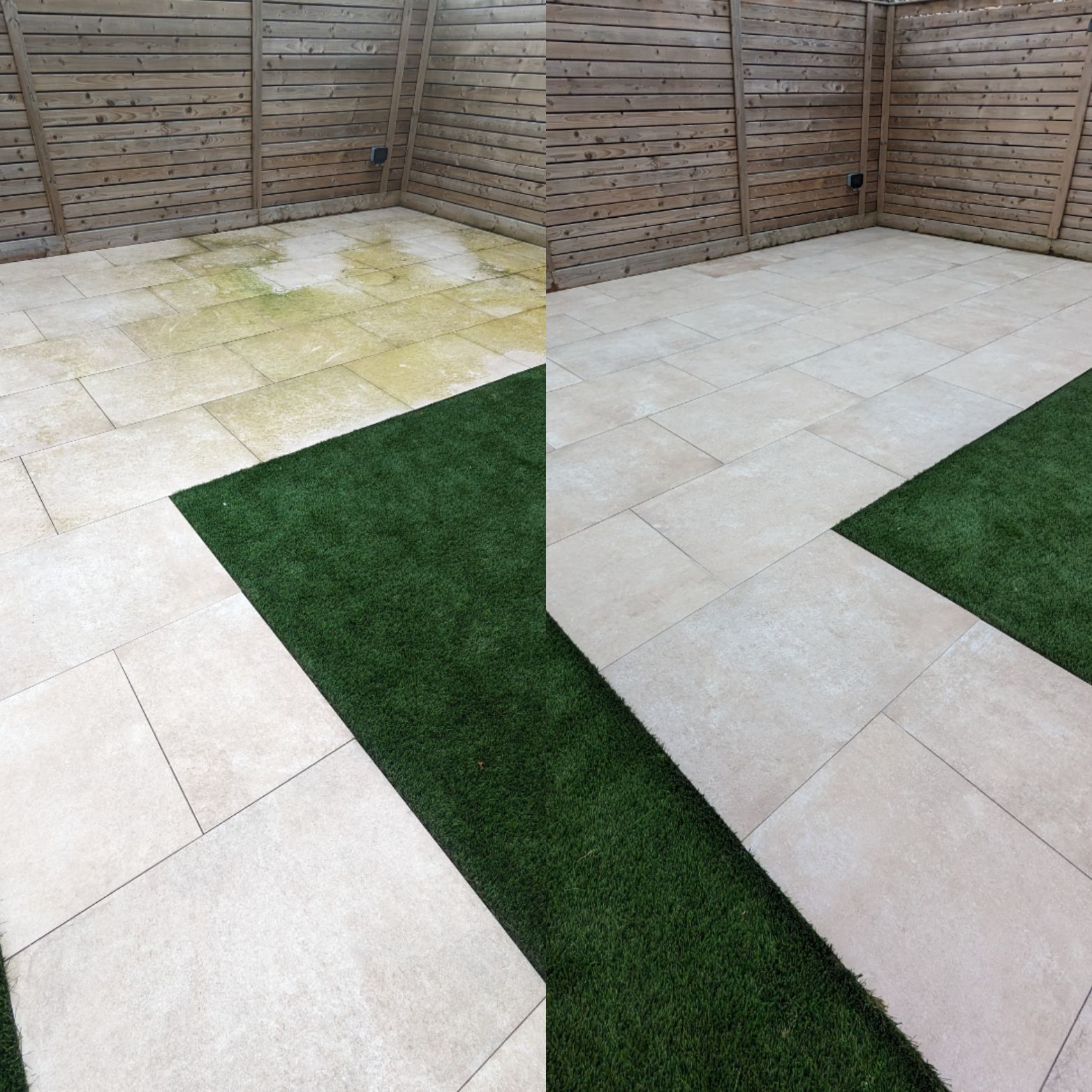 READY FOR SUMMER: PATIO PORCELAIN TILES AND GROUT DEEP CLEANING  IN STOCKPORT, GREATER MANCHESTER