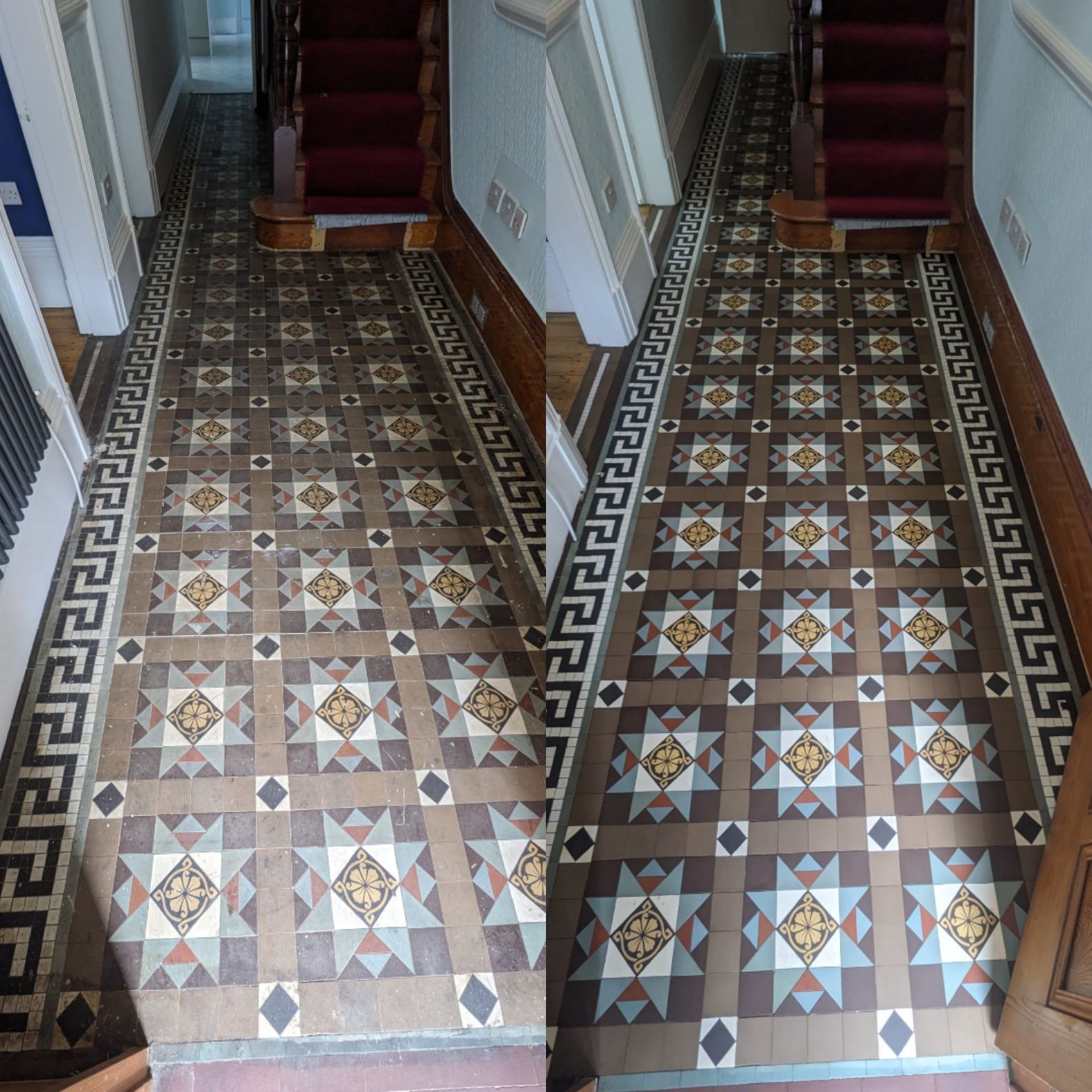 Victorian Minton Tiles restoration restoring deep cleaning sealing hindley wigan bolton