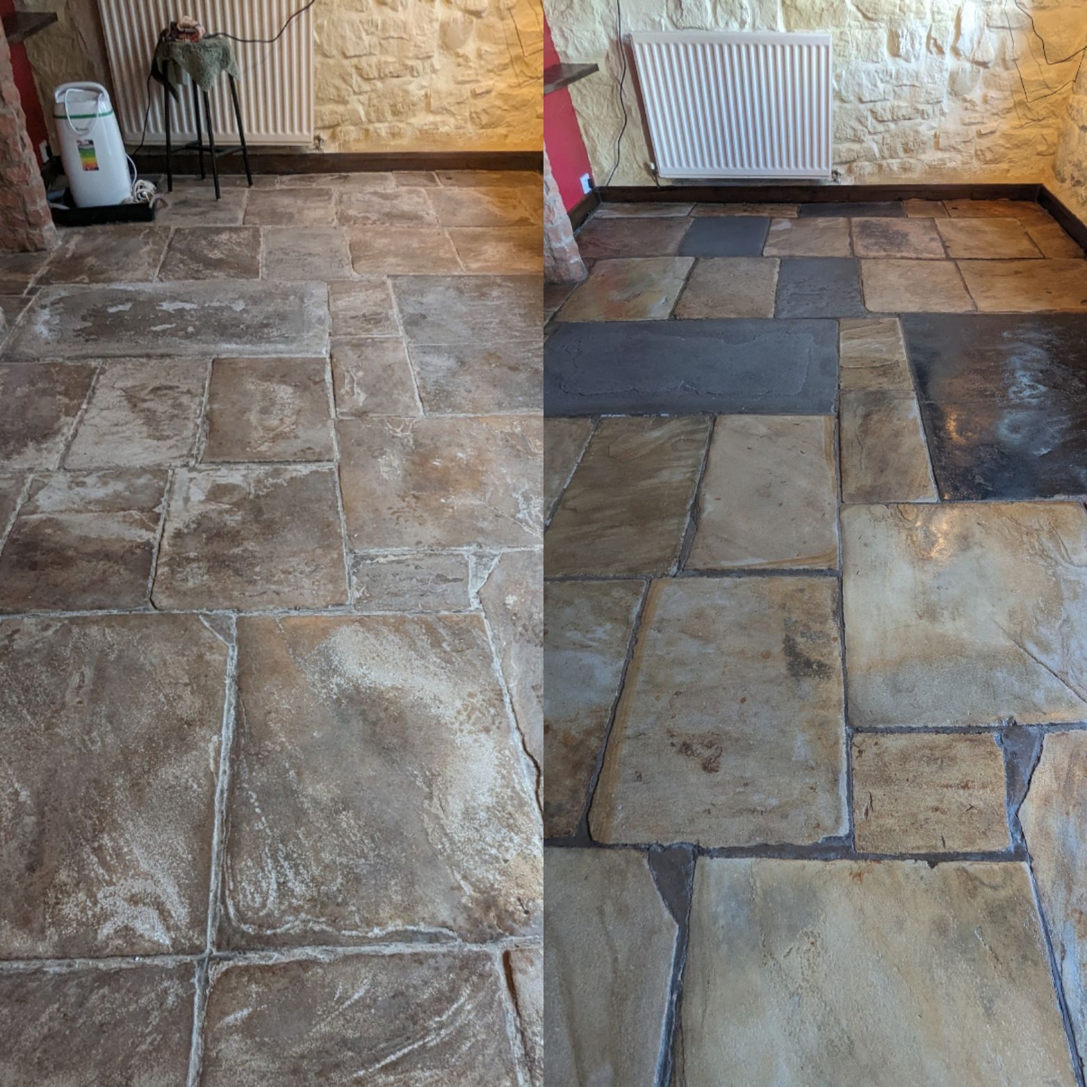 Flagstone floor restoration restoring milling deep cleaning sealing hindley wigan bolton