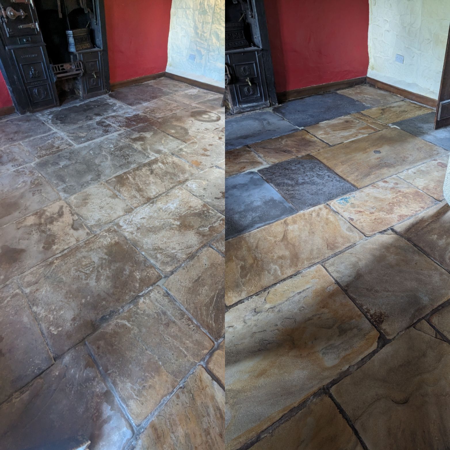 Flagstone floor restoration restoring milling deep cleaning sealing hindley wigan bolton