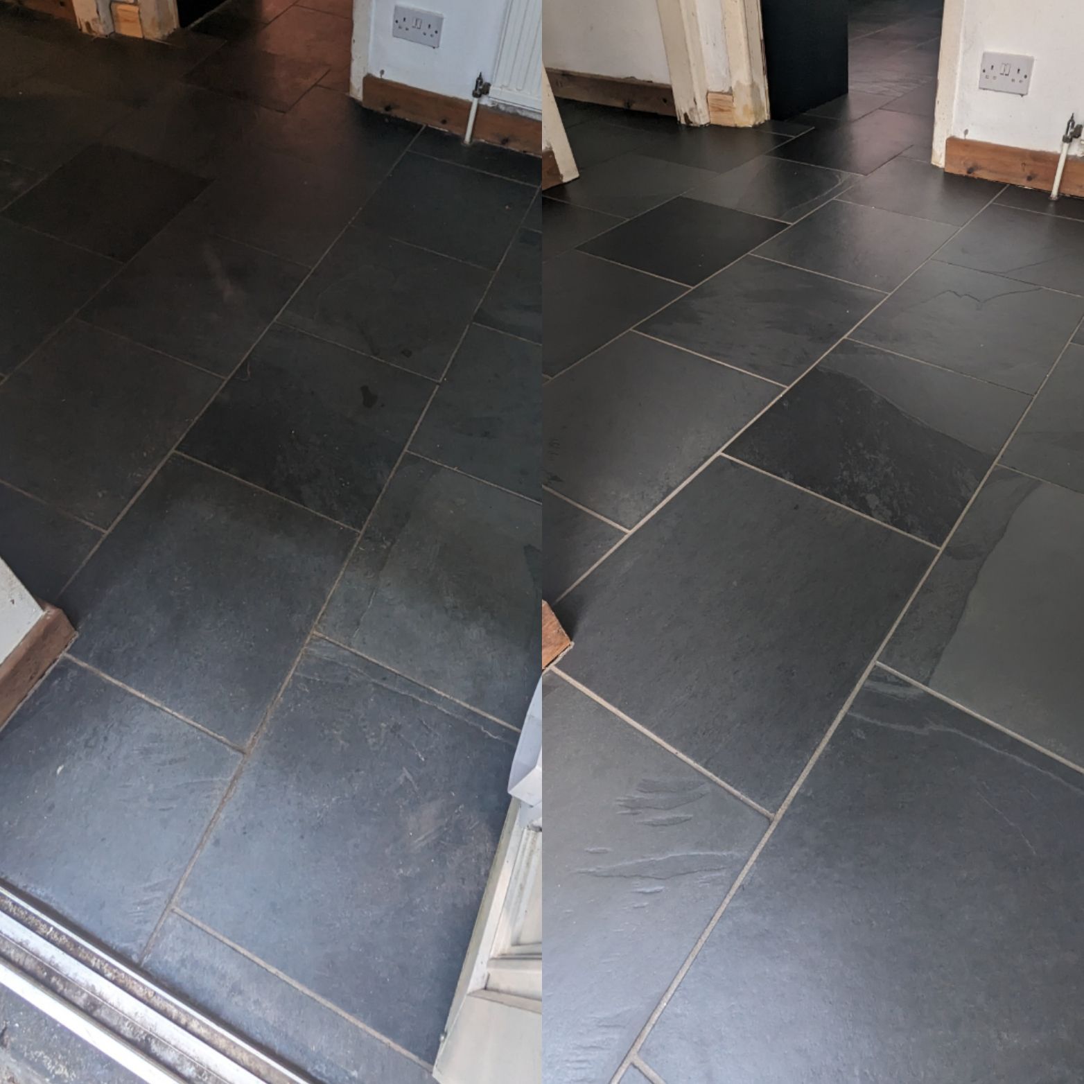 Slate floor restoration deep cleaning sealing hindley wigan bolton