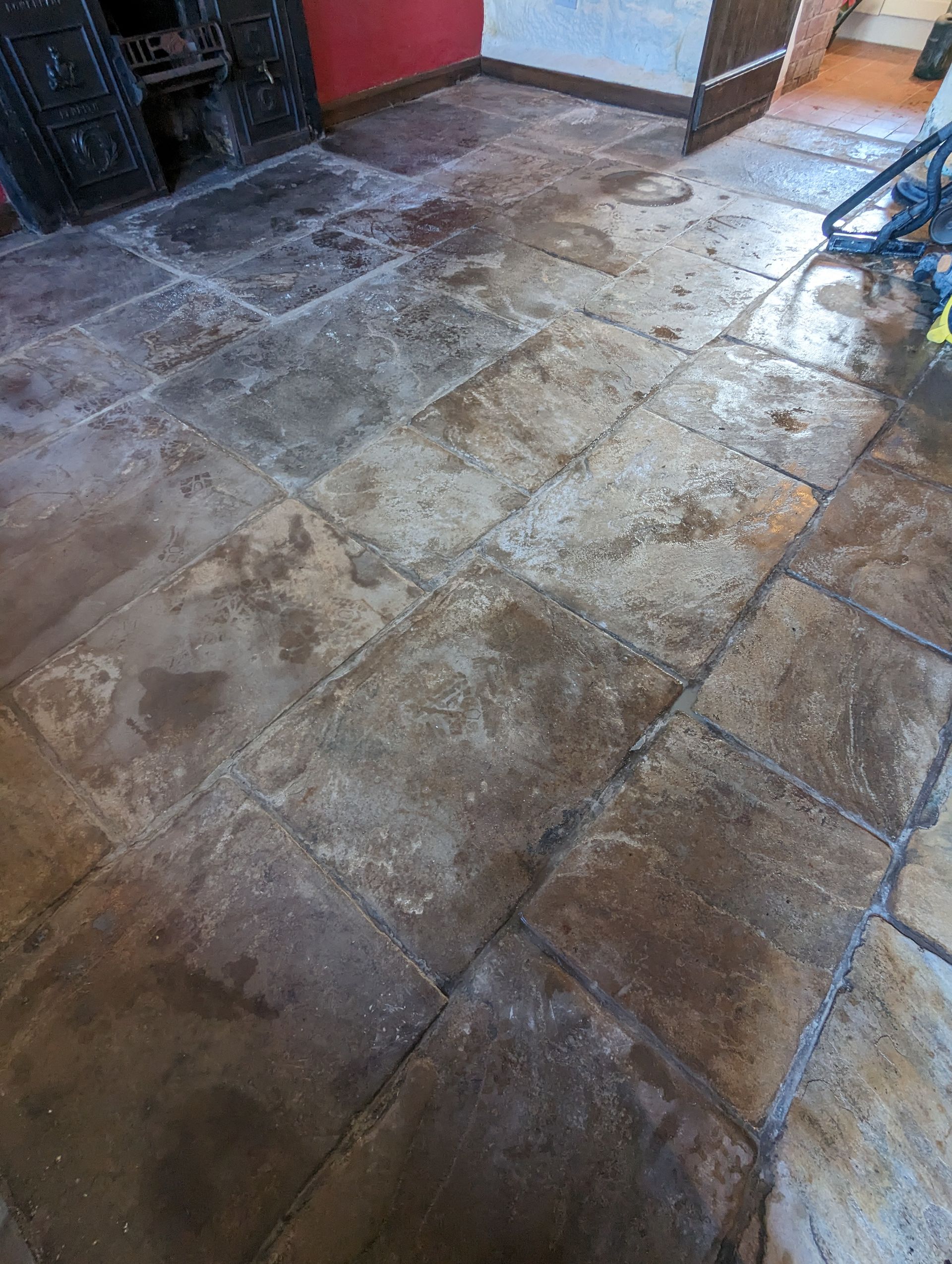 Flagstone floor restoration restoring milling deep cleaning sealing hindley wigan bolton