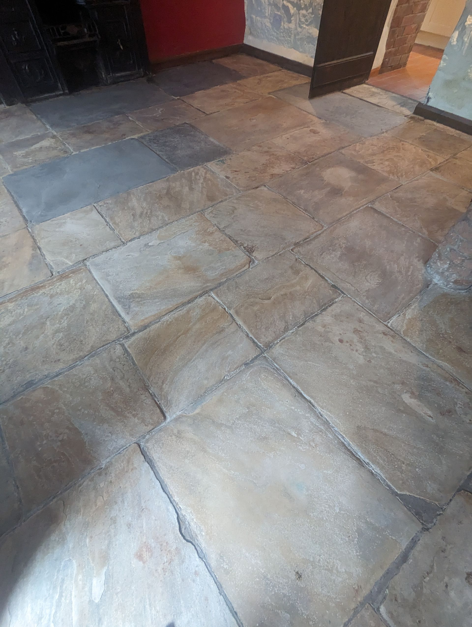 Flagstone floor restoration restoring milling deep cleaning sealing hindley wigan bolton