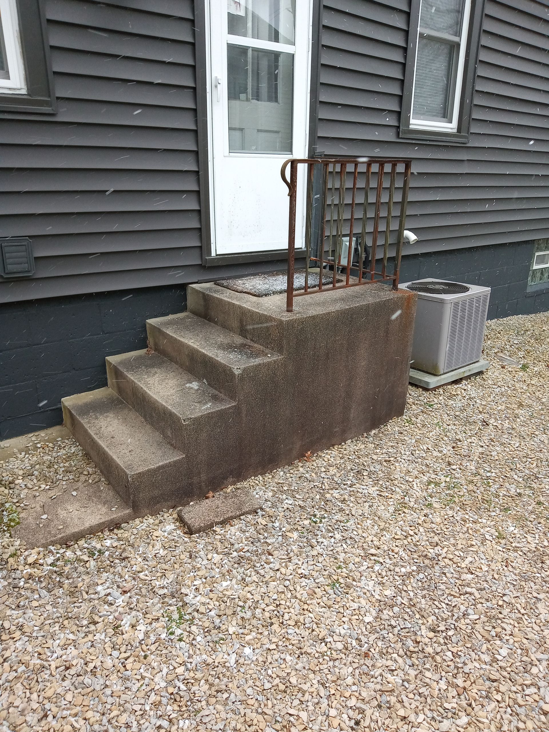 Before Cleaning The Stairs - Indianapolis, IN - Fresh Wash Power Wash Inc.