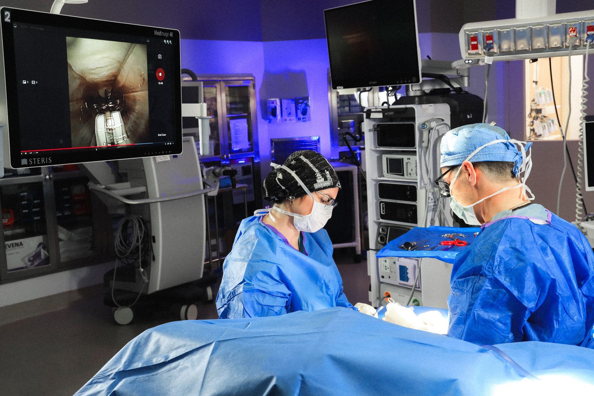 Richard Baumann, M.D.  in surgery with MAKO robotics