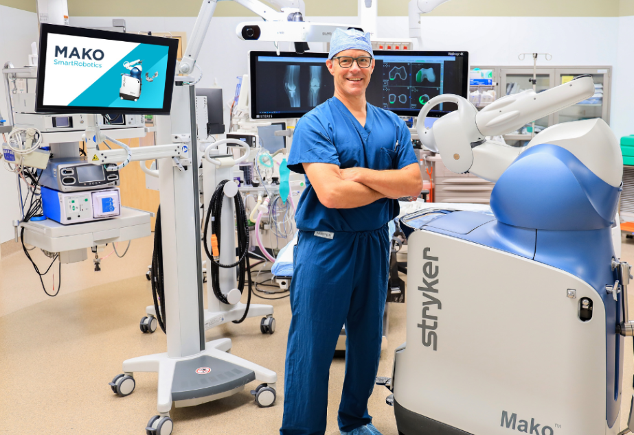 Richard Baumann, M.D.  with Mako robot
