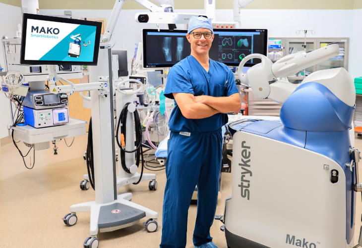 Richard Baumann, M.D.  with Mako robot