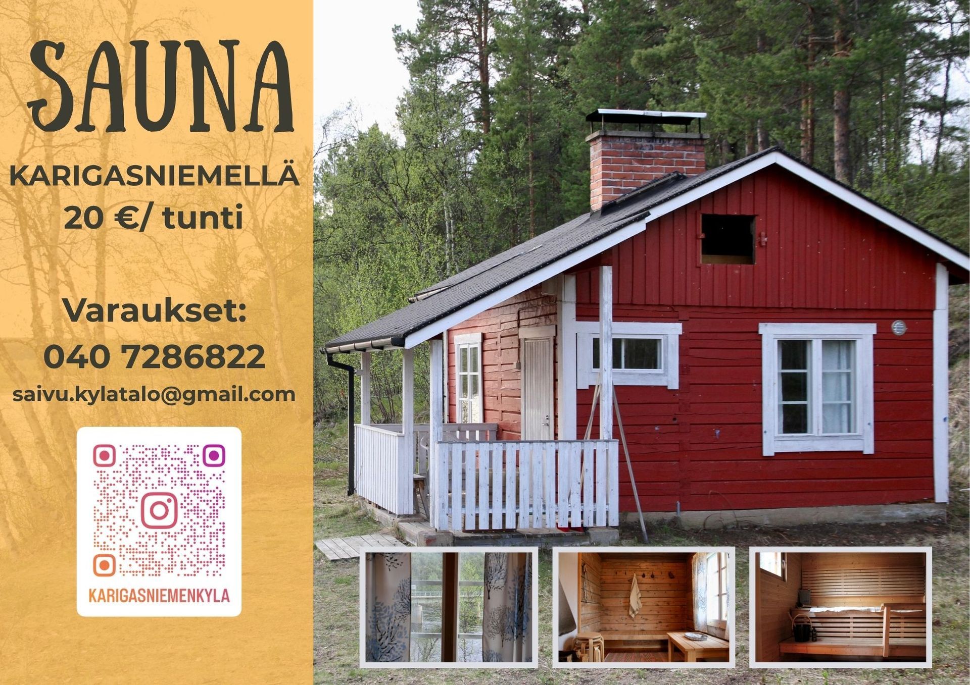 Karigasniemi vuokra sauna rental sauna