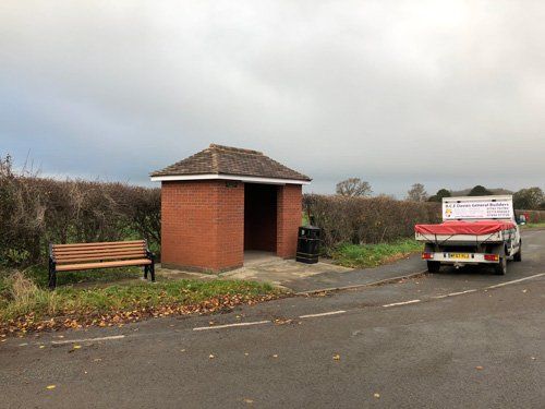 outdoor shed made of bricks
