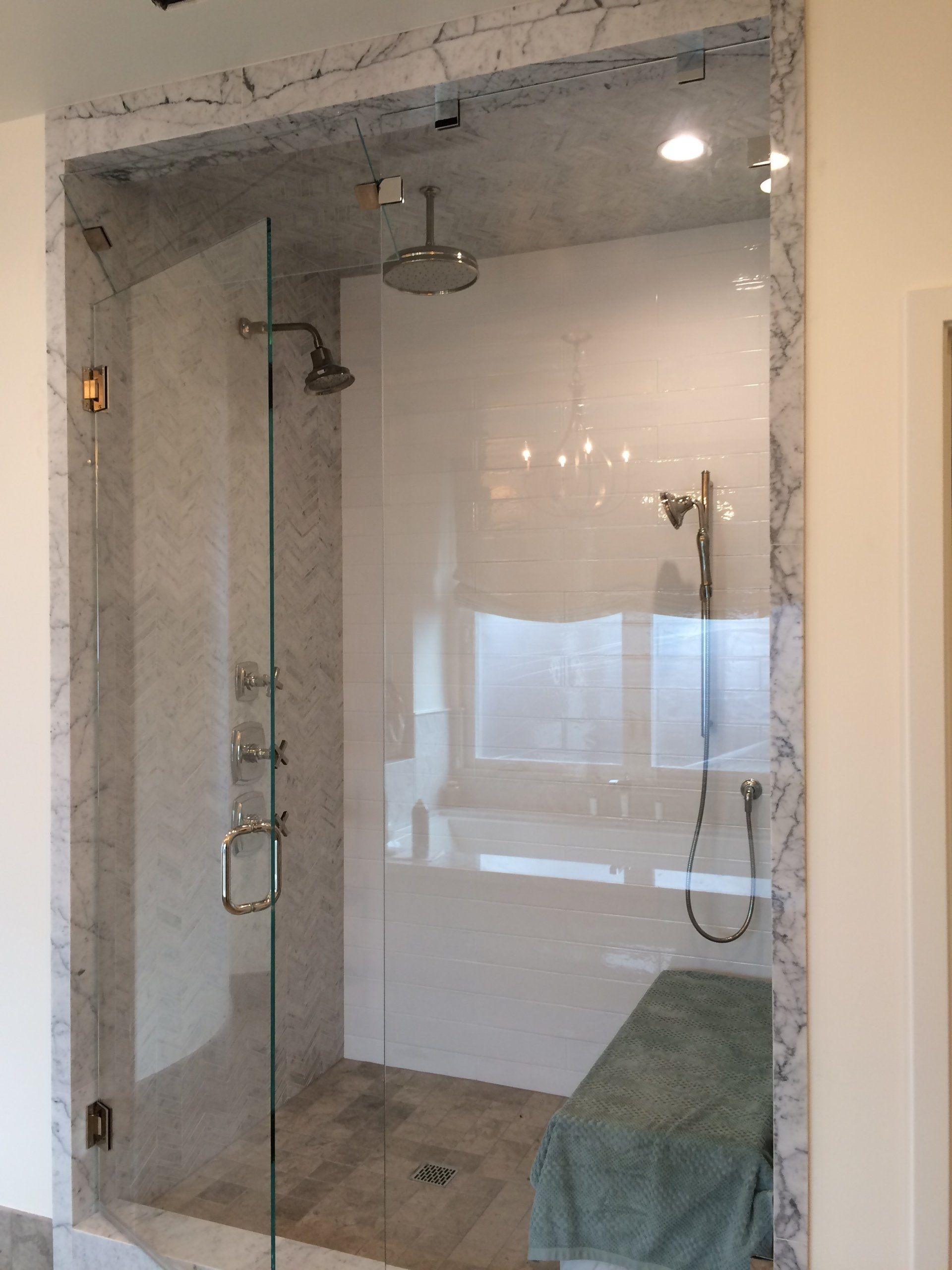 steam shower glass