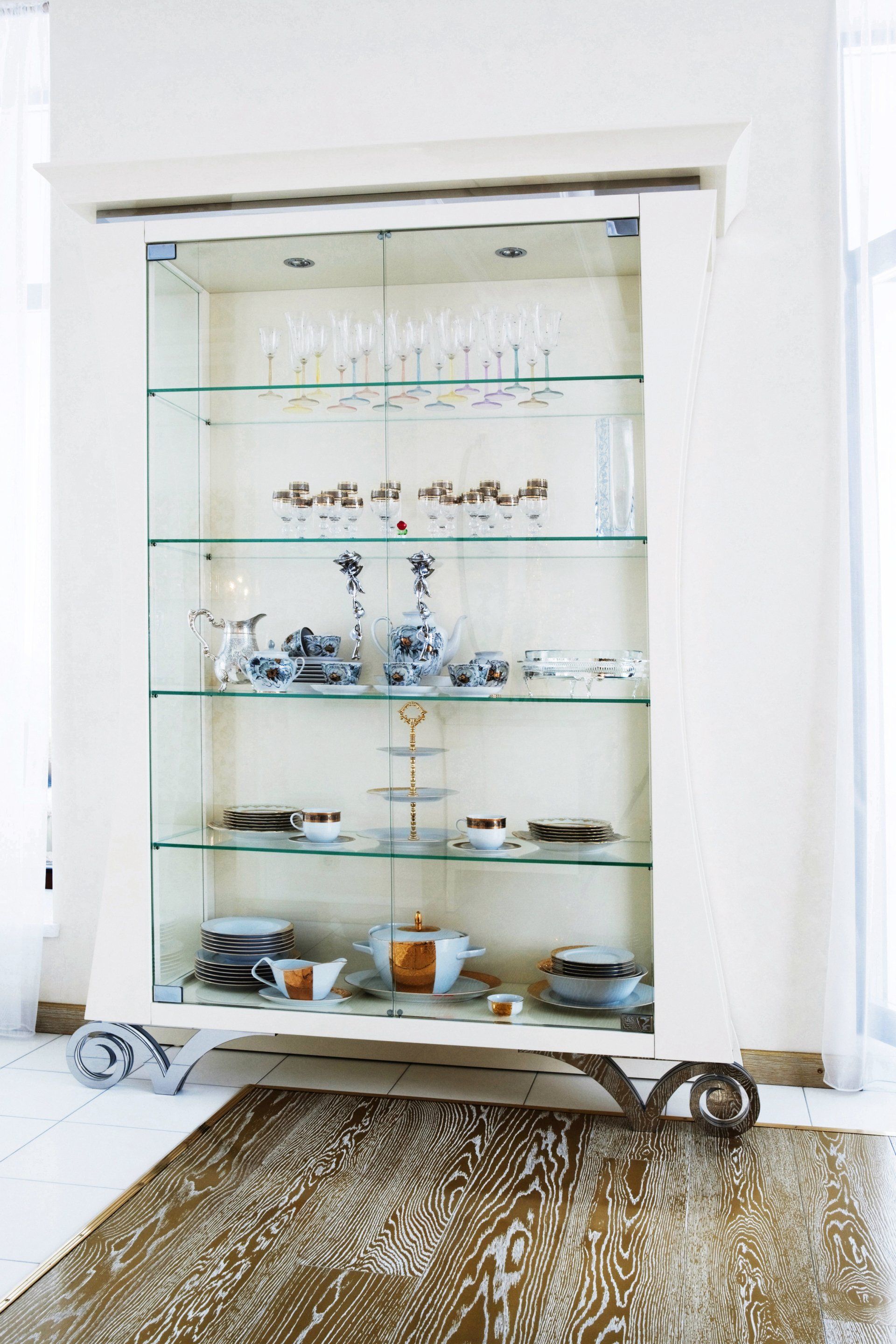 glass display cabinet at home