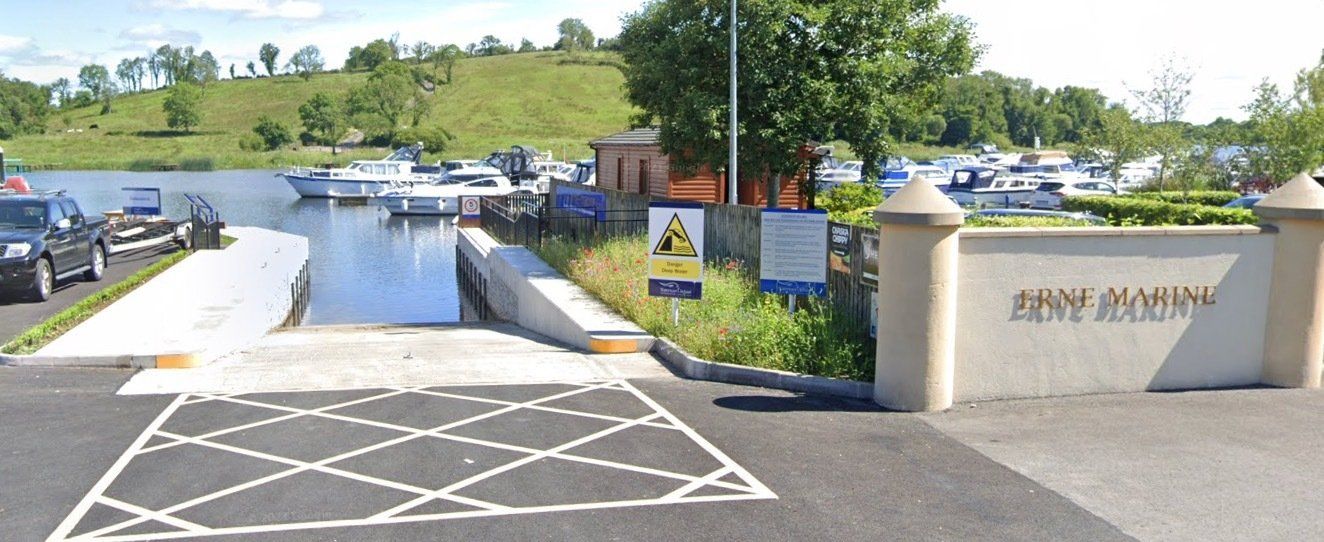 The slipway at Erne Marine Bellanaleck Quay, County Fermanagh, Ireland