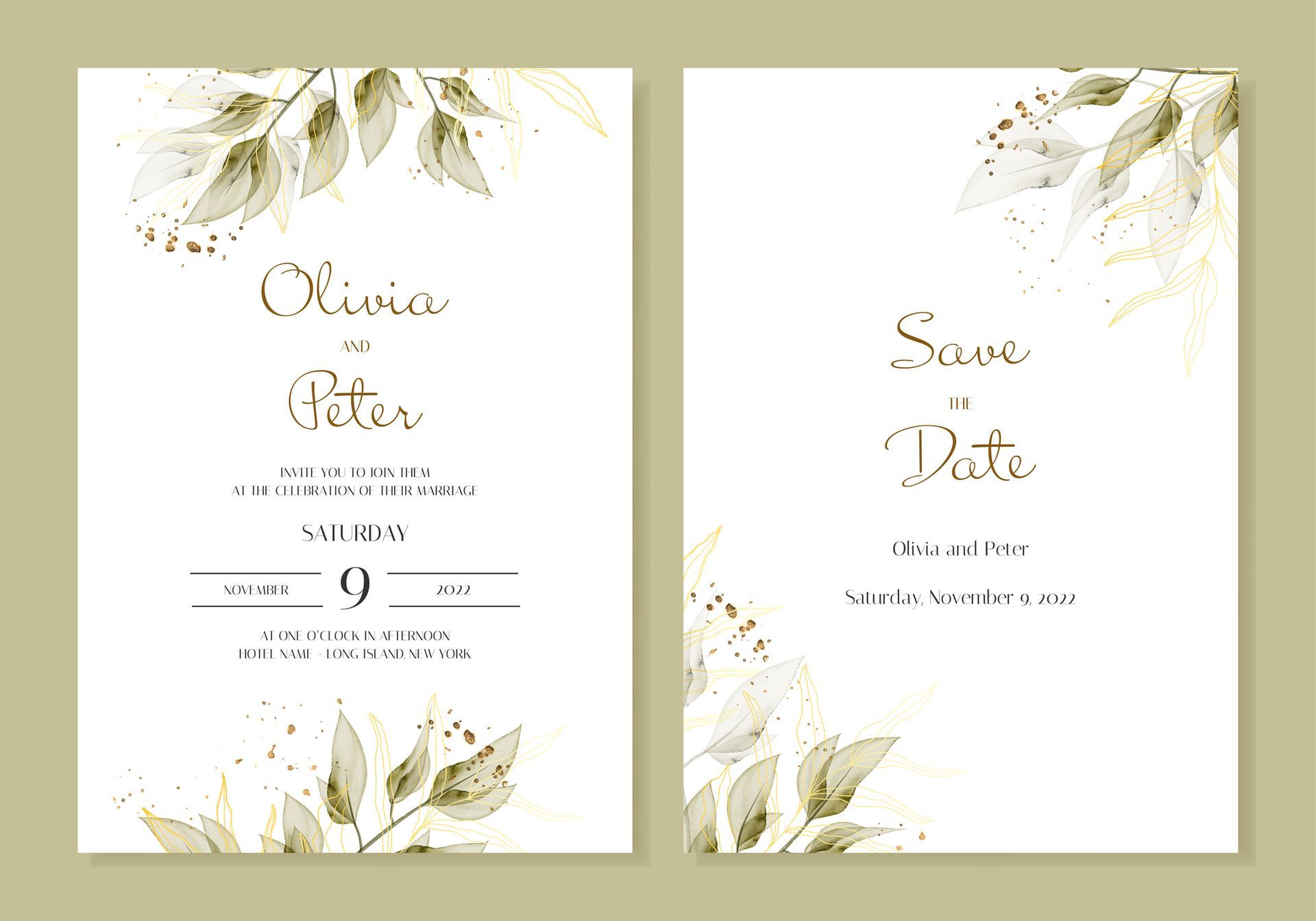 Orange County Postcard Wedding Invite & Save the date card Printing