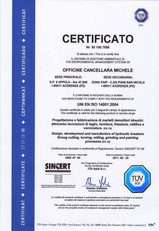 certificato di qualità