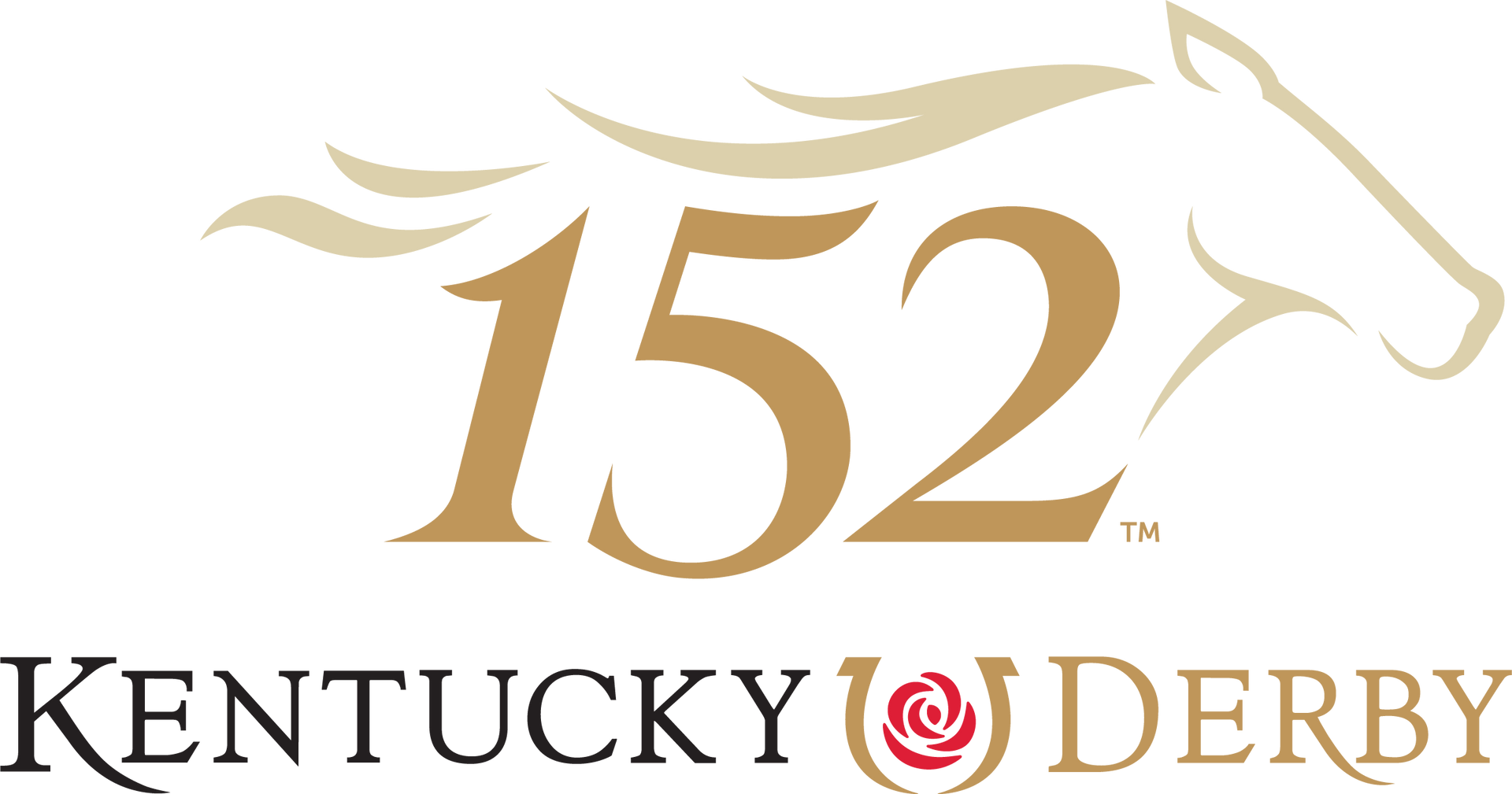 HBA Media | The Kentucky Derby logo featuring a red rose inside a gold horseshoe, with the words 