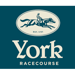 HBA Media 
| the logo for york racecourse shows a man riding a horse