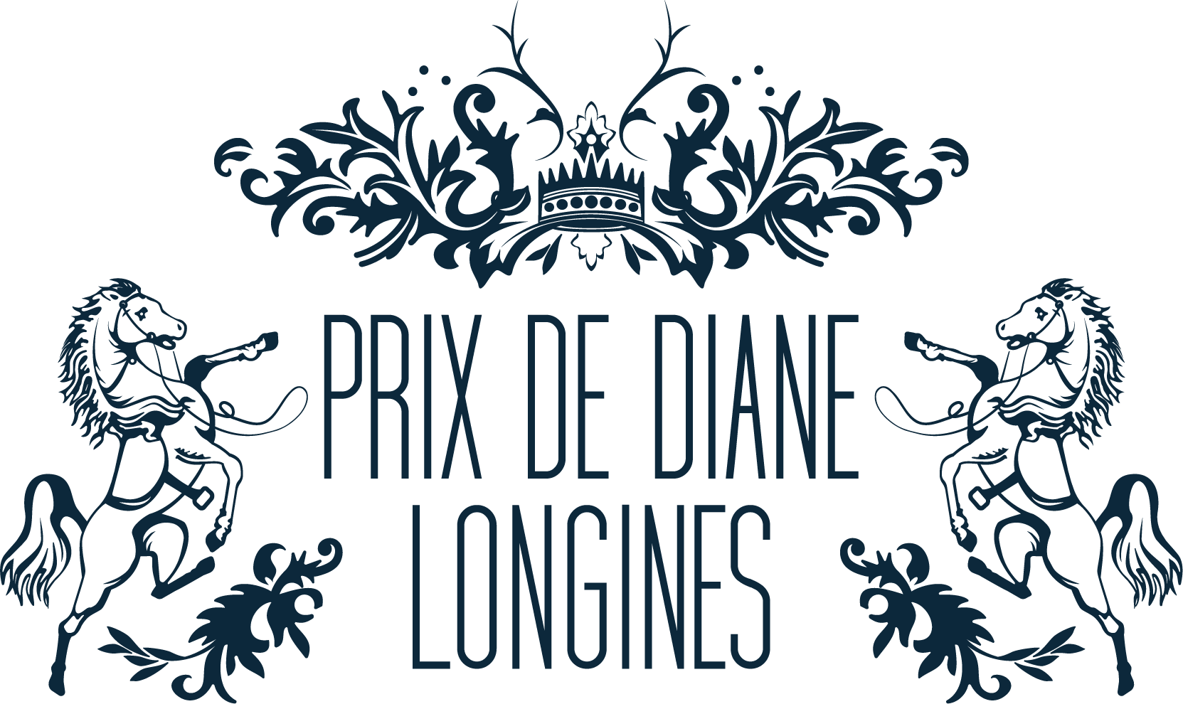 A black and white logo for prix de diane longines