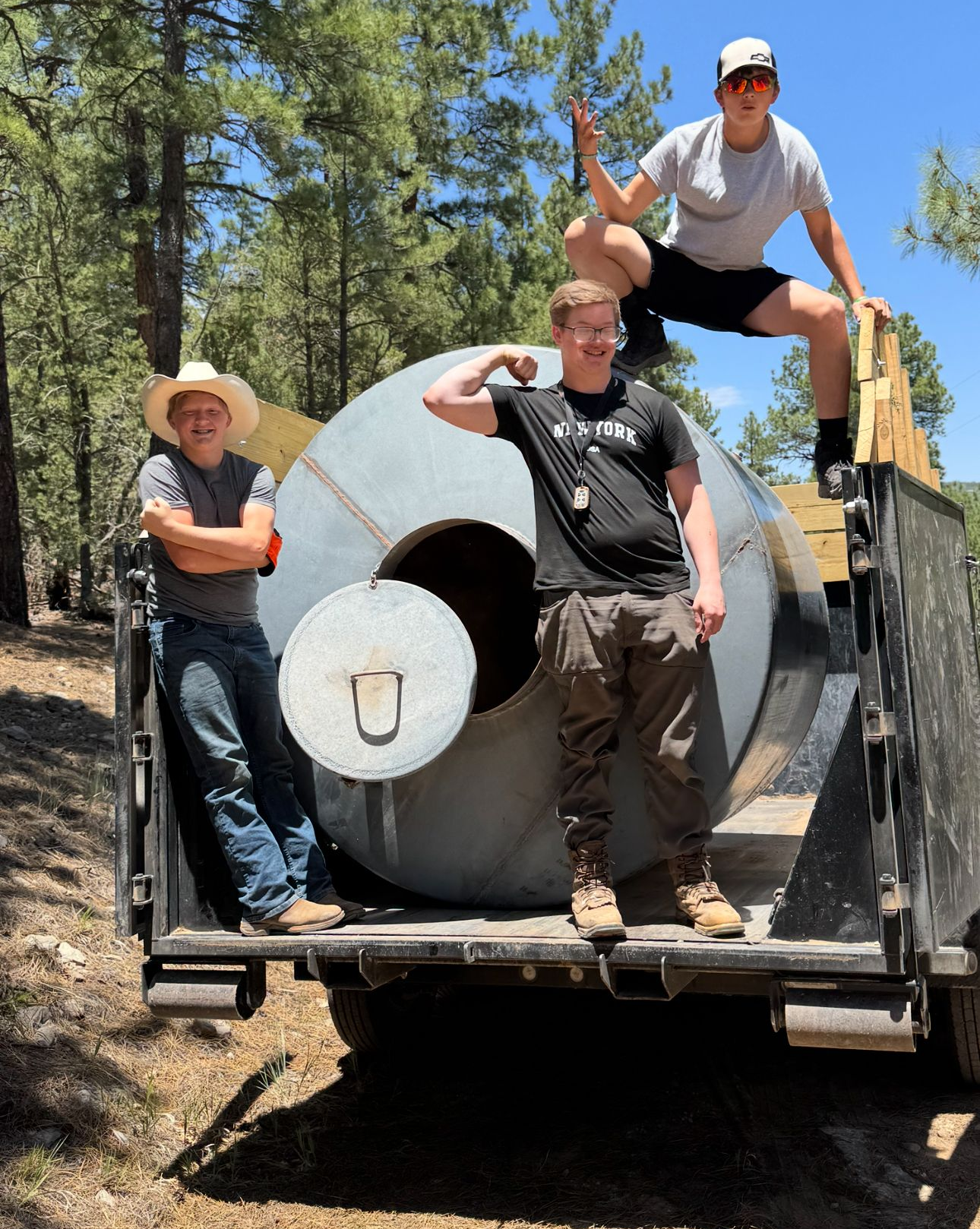 Reid Boys After Working on a Junk Removal Job