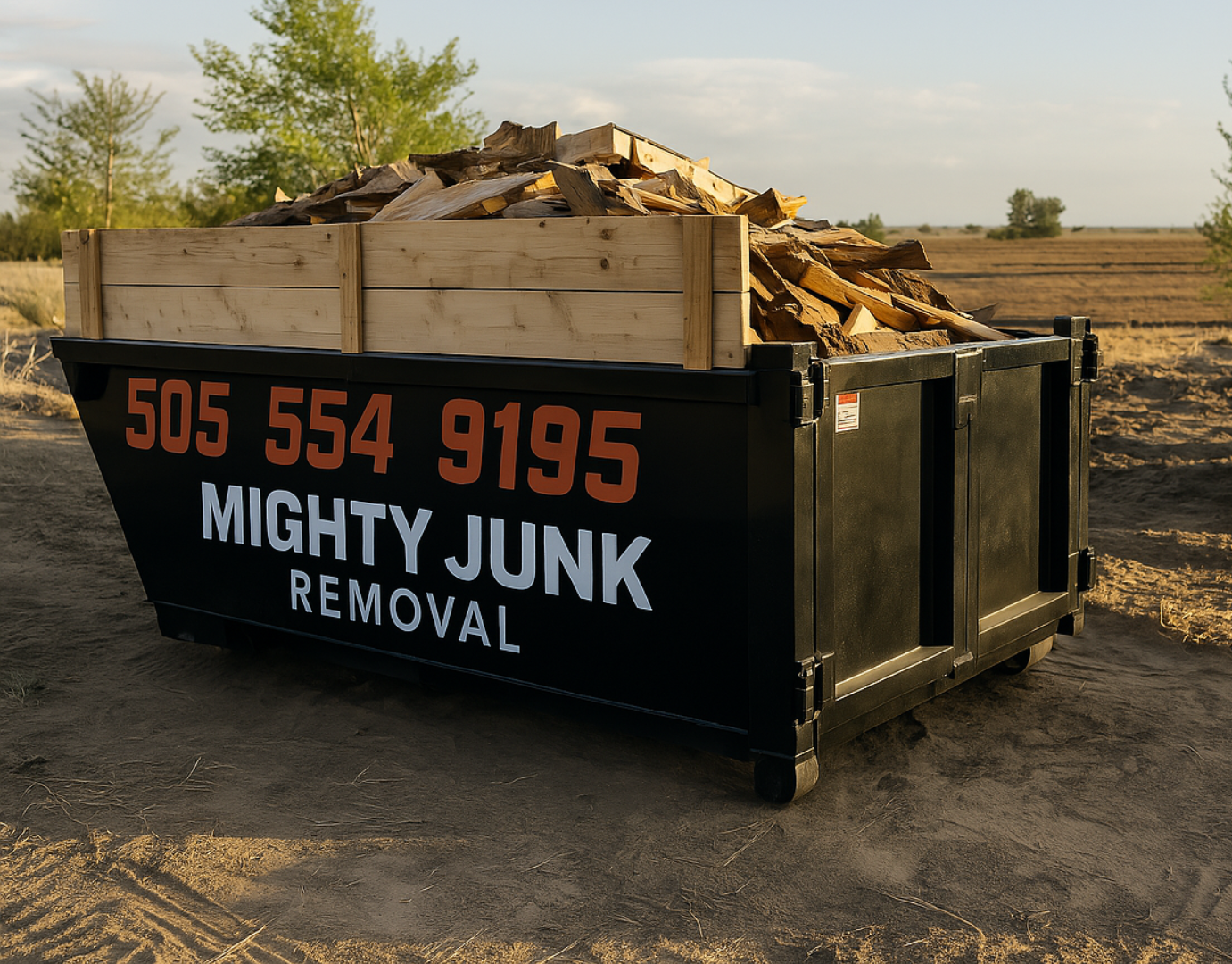 Mighty Junk Removal dumpster