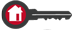Key with house icon inside a red circle.