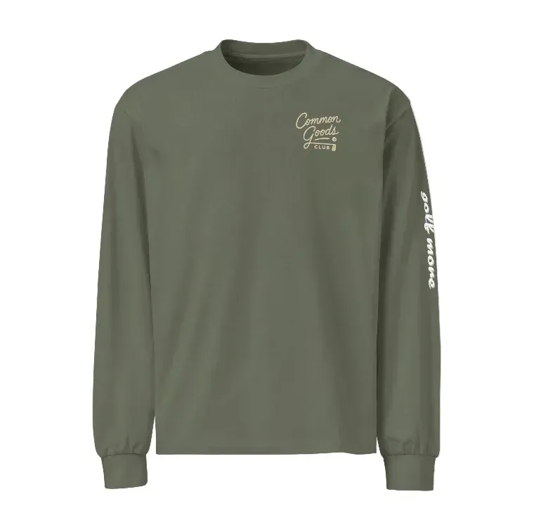 Heavyweight Long Sleeve - Golf More Olive