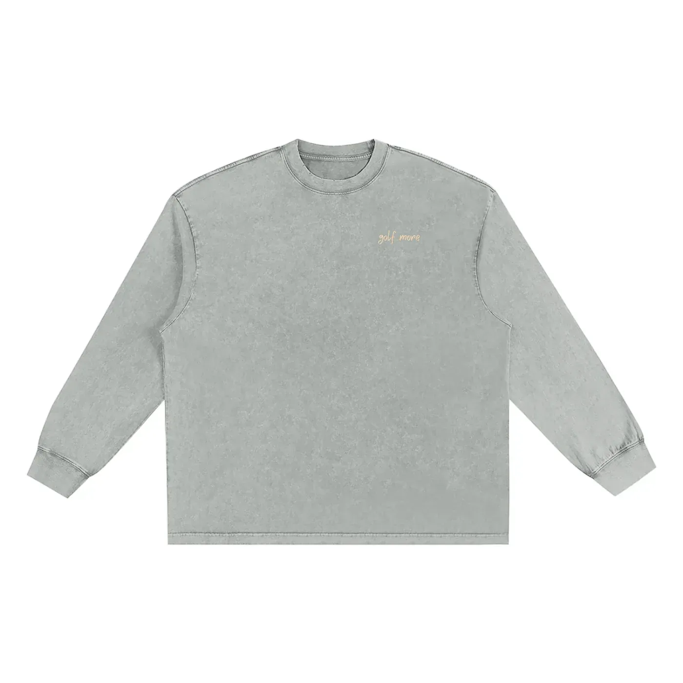 Washed Oversize Long Sleeve - Golf More Light Gray