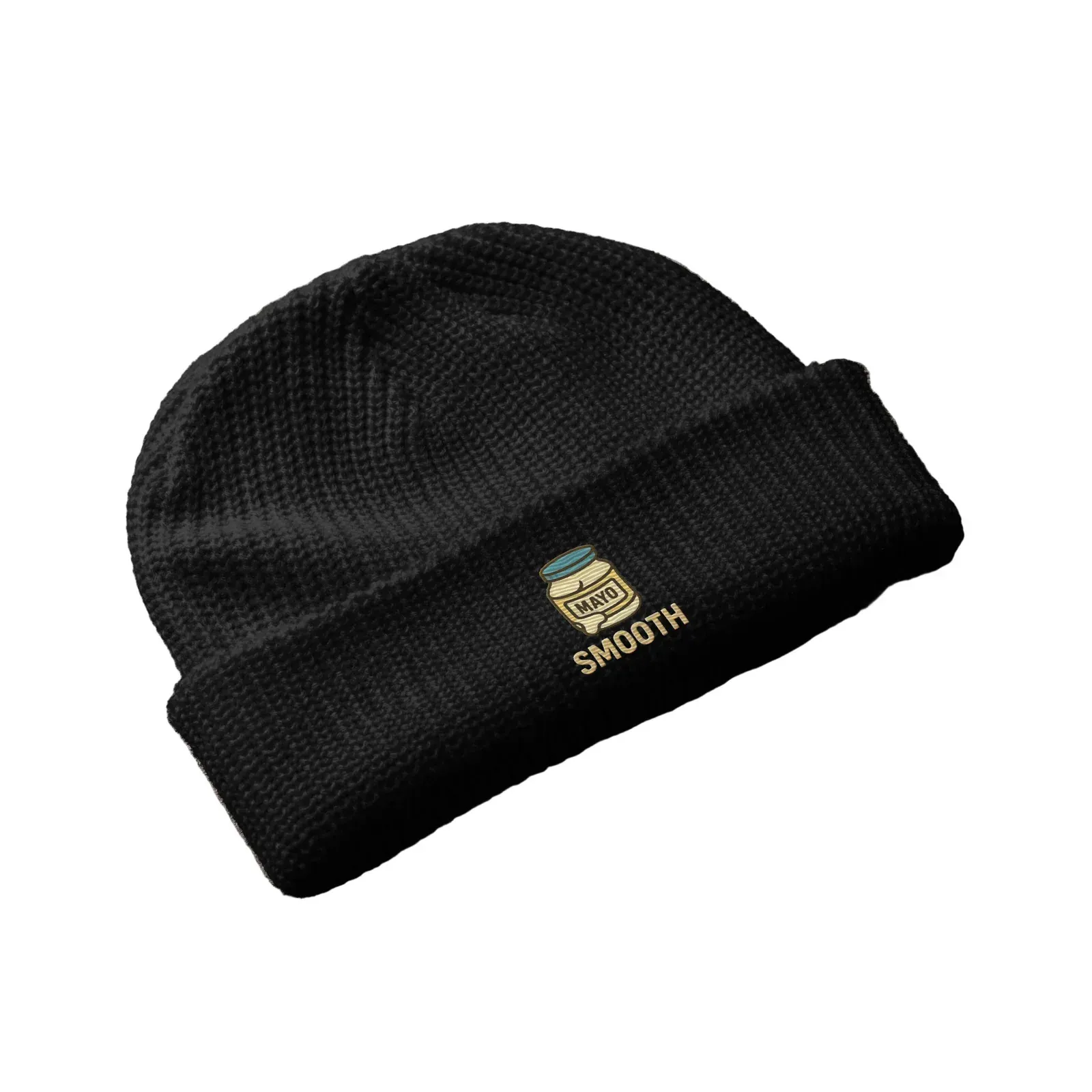 Knit Fisherman Buttery Beanie Black