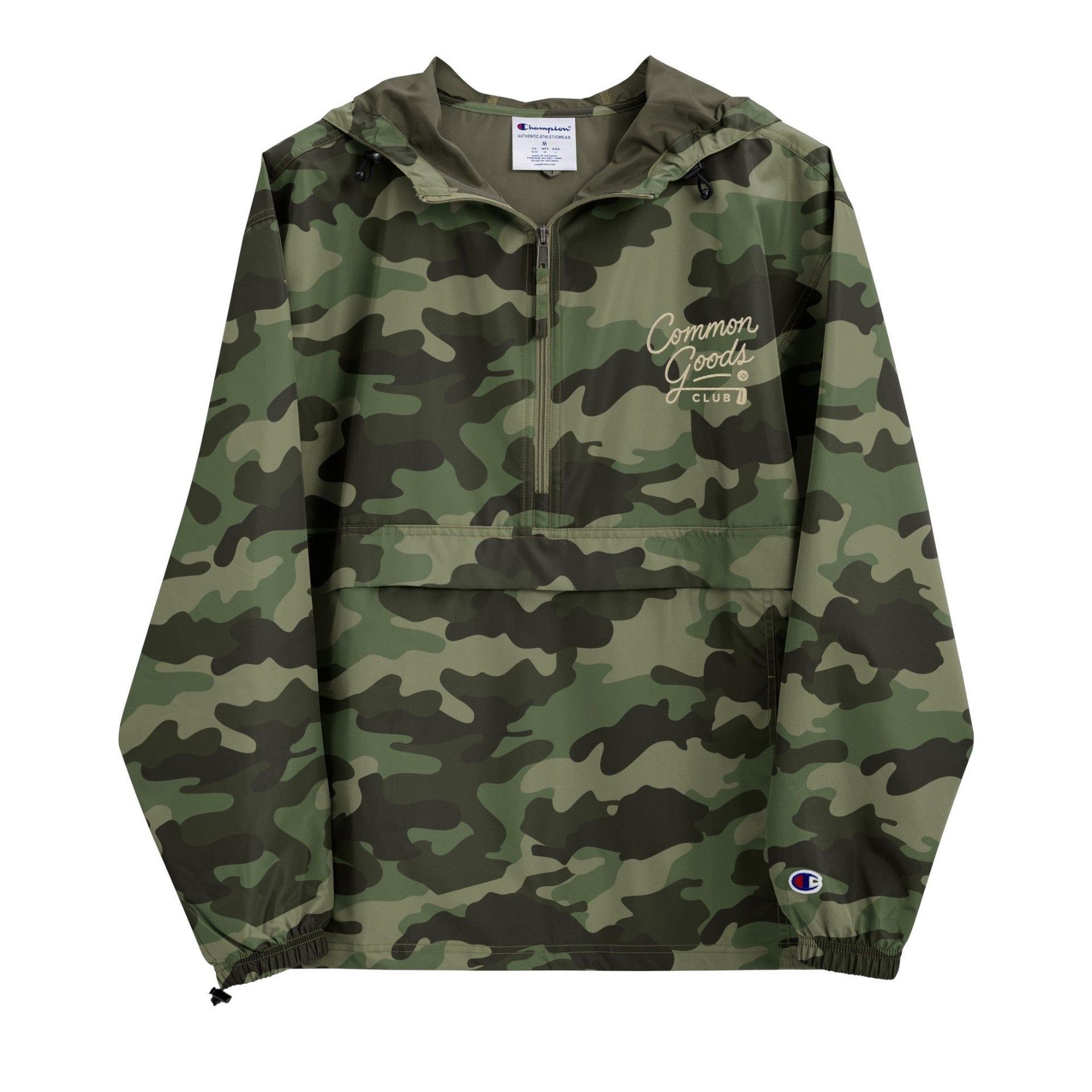 Performance Golf Rain Pullover Olive Camo Green