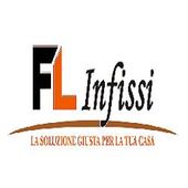 FlInfissi logo with black and orange letters and the slogan “La soluzione giusta per la tua casa” beneath.
