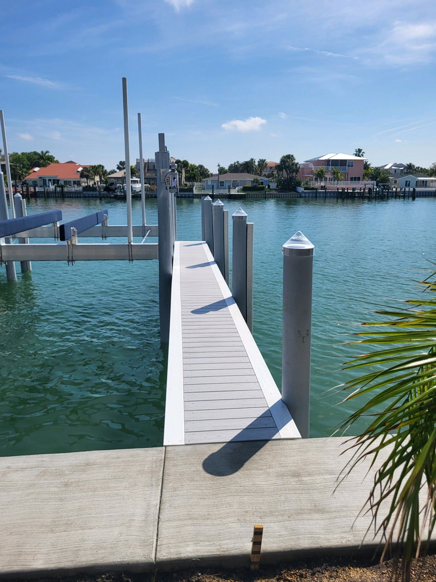 A dock in the middle of a body of water