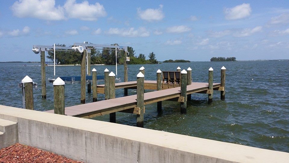 A dock in the middle of a body of water