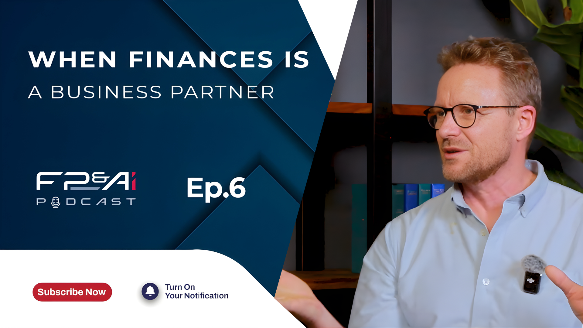 Podcast graphic: Man in glasses gesturing, text 