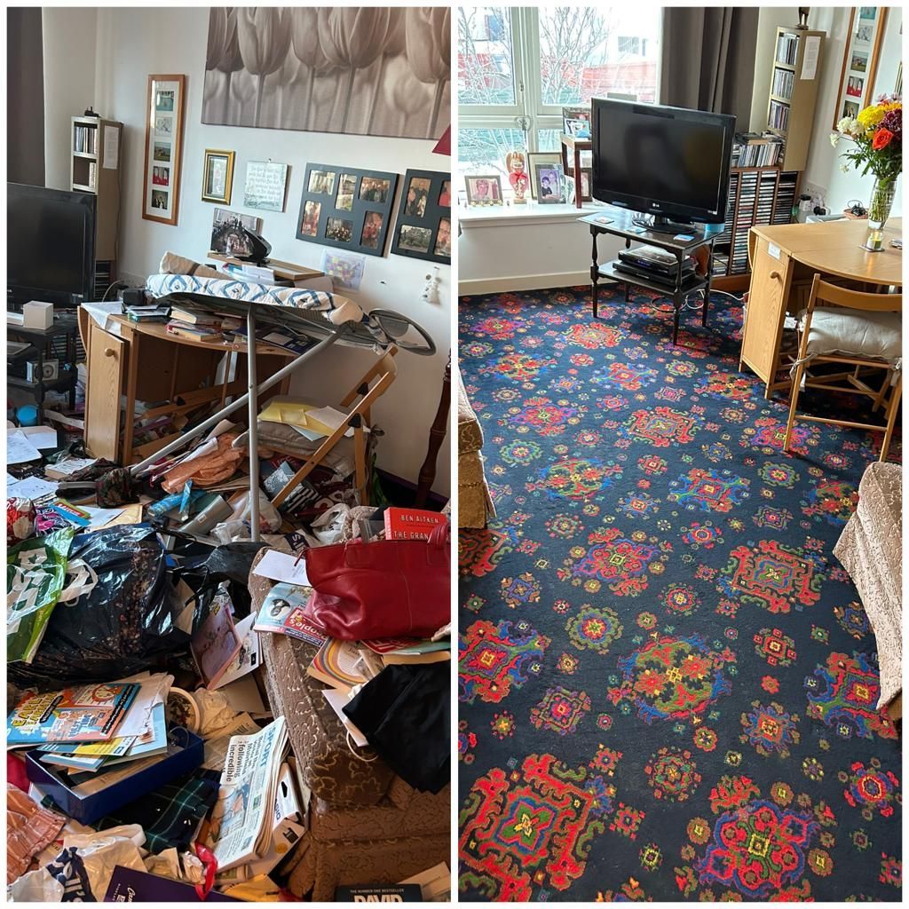 Hoarders cleaning deep cleaning the full house from top to bottom removing al unwanted items and giving to charity