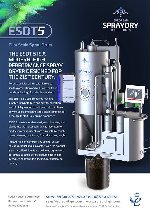 ESDT 5 Pilot Scale Spray Dryer