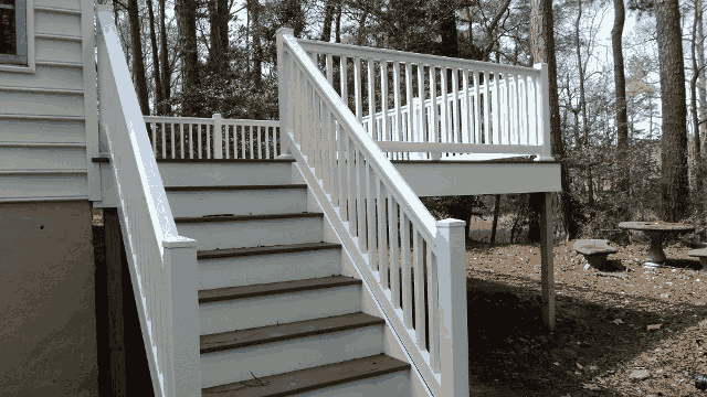 White Stairs Railings — Railings in Yorktown, VA