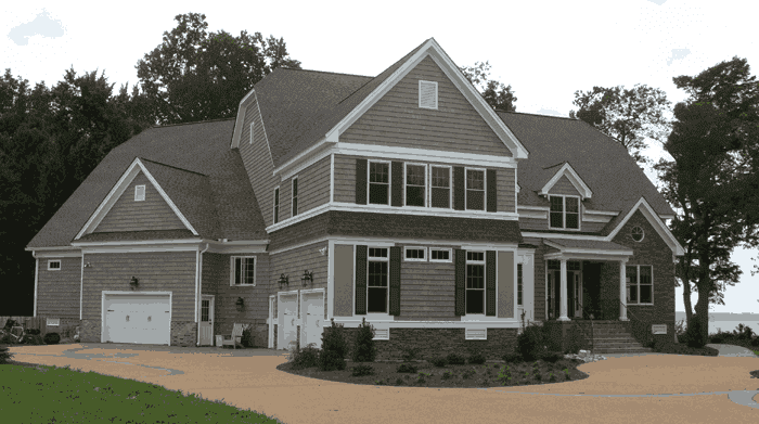 Front View of House with Dark Gray Sidings — Residential in Yorktown, VA