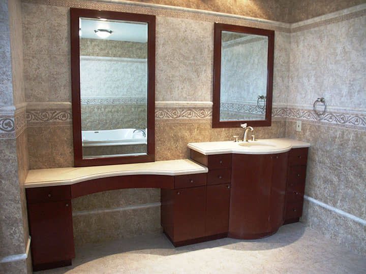 DISEÑO Y PROYECCIÓN - Mueble de baño doble, tocador, espejos, double vanity