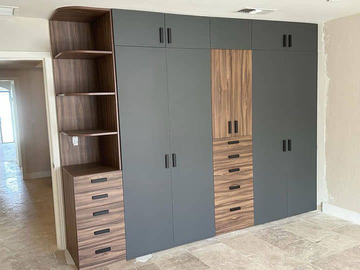 DISEÑO Y PROYECCIÓN - Closet moderno, closet melamina super mate