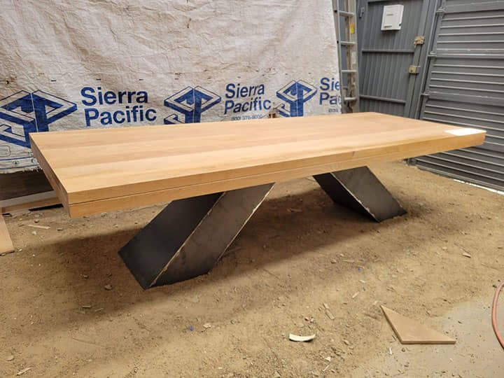 DISEÑO Y PROYECCIÓN - Custom made table, mesa a la medida, mesa de encino blanco solida, white oak dining table