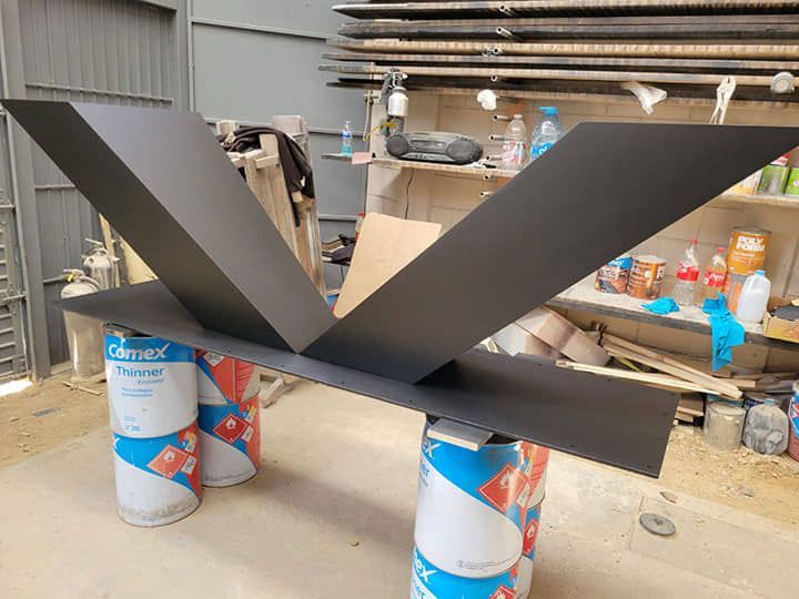 DISEÑO Y PROYECCIÓN - Custom made table, mesa a la medida, mesa de encino blanco solida, white oak dinning table, base de acero