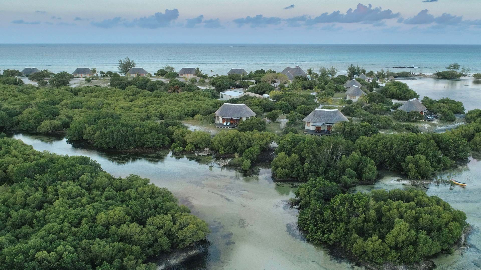 Coral Lodge is a unique blend of contemporary design and environmental ethos – neat, handmade wooden pathways link the 10 elegant villas to the main lodge.