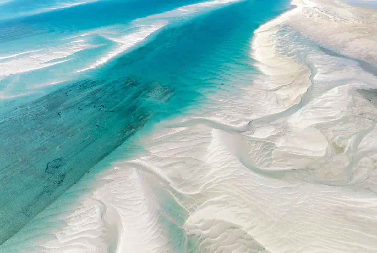Aerial view of the best beach in Mozambique