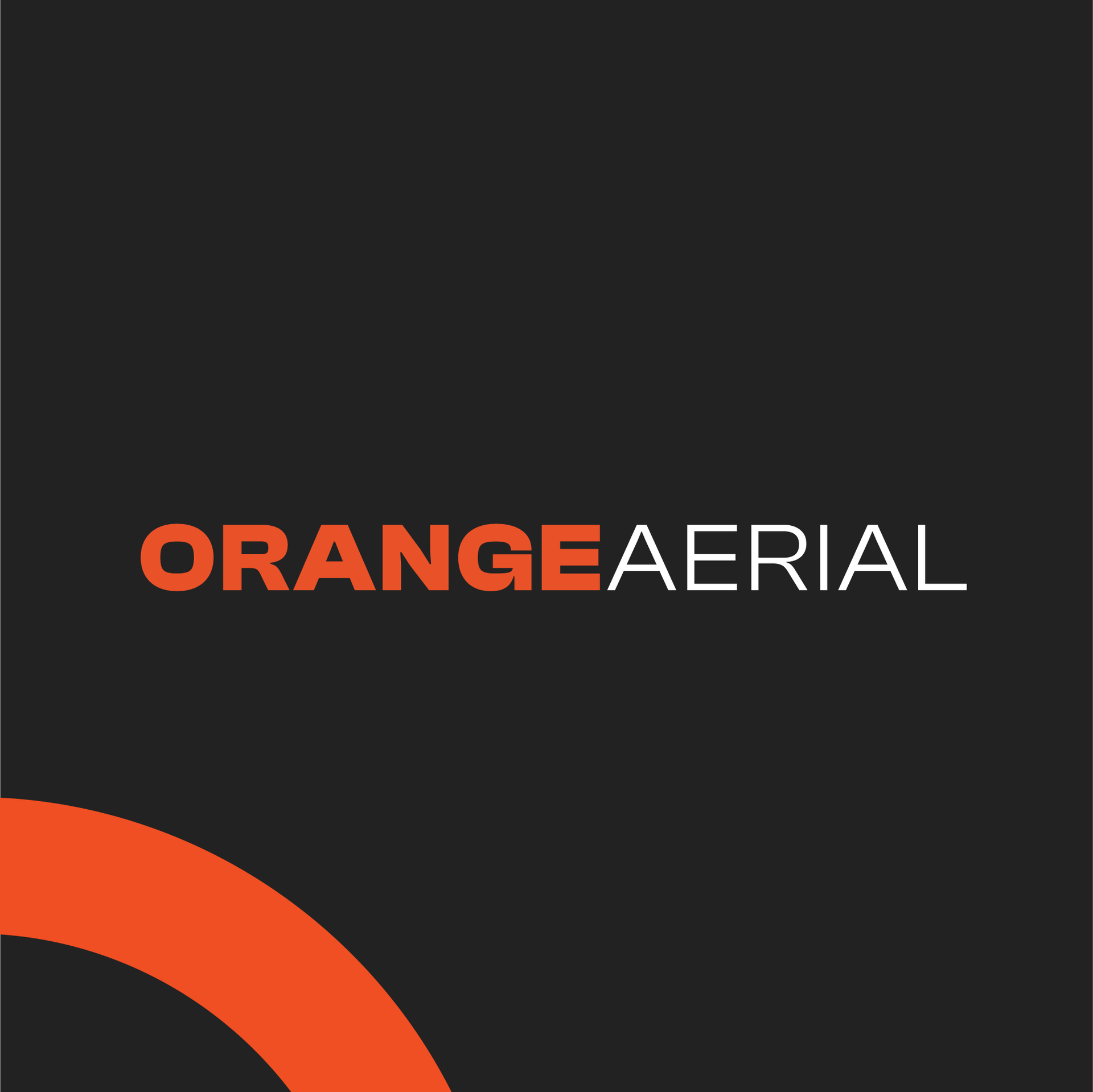 Orange Aerial logo på svart bakgrunn

