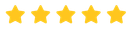 A row of yellow stars on a white background.