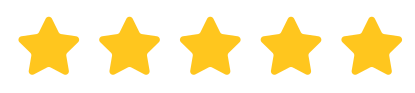 A row of yellow stars on a white background.