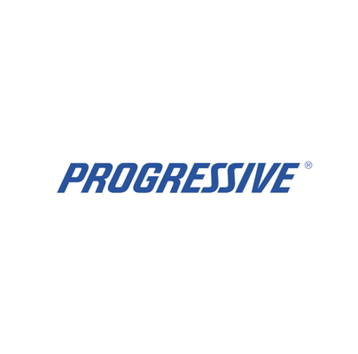 Progressive blue logo on white background