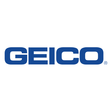 GEICO logo in blue on a white background