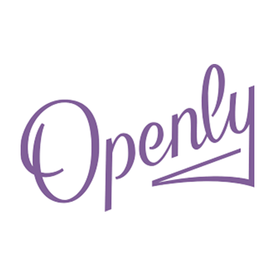 Purple “Openly” wordmark logo on a white background