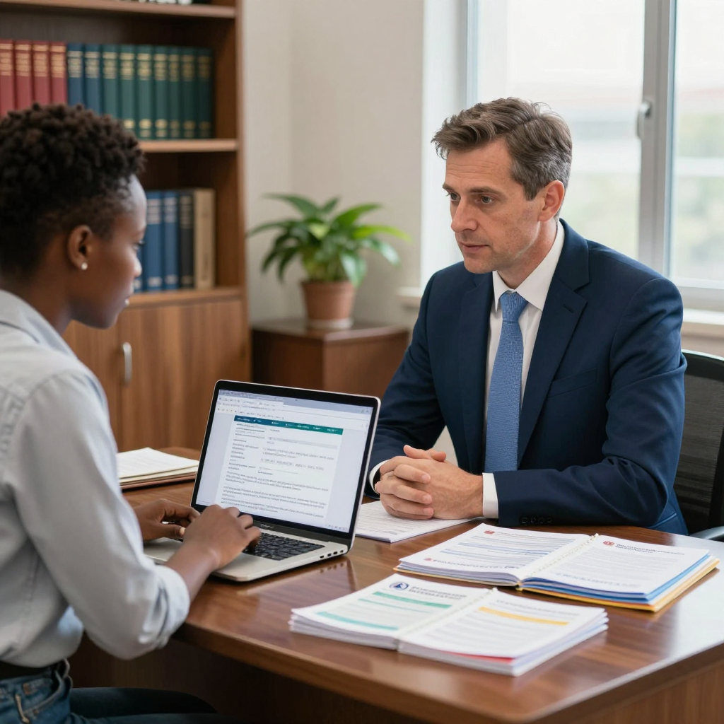 “Student in Victoria Falls study abroad and scholarship applications with Prestige Scholar guidance.”